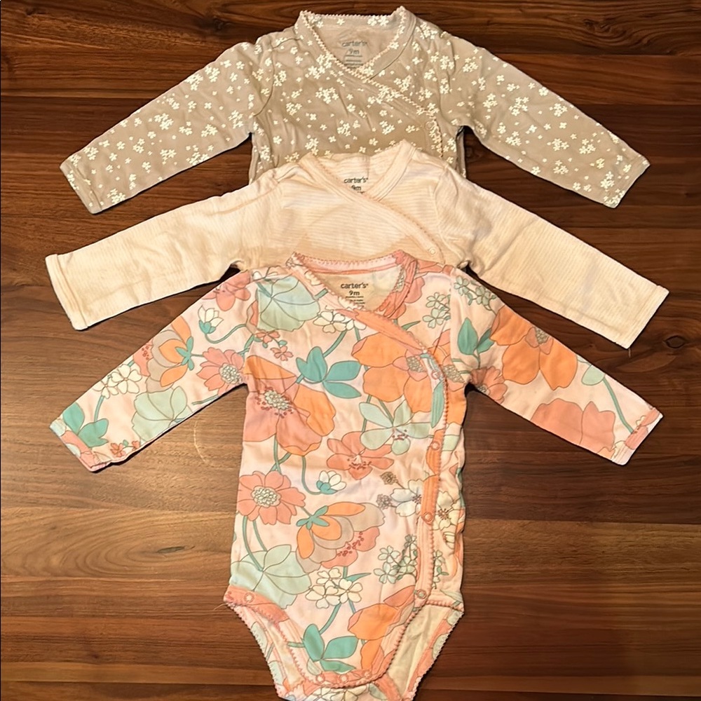Carter's Stripes and Florals Bodysuit Set for Babies